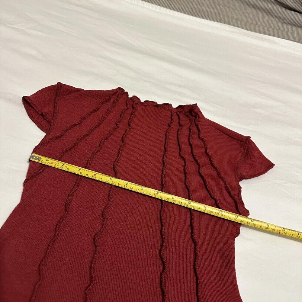 Urban Outfitters UO Rishe Red Exposed Seamed Mini Short Sleeve Dress Sz S Small - Picture 12 of 14